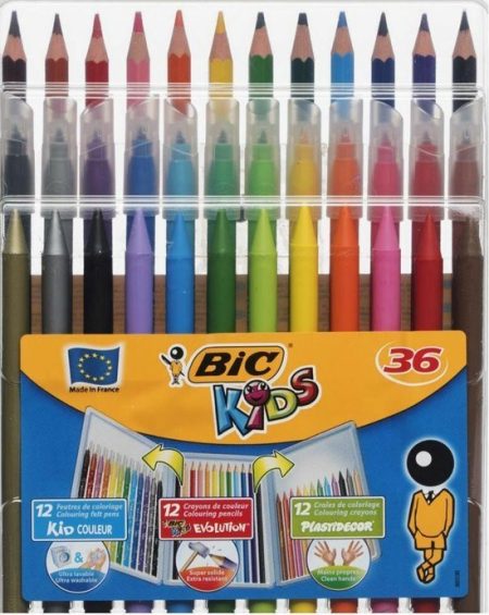 Bic Kids 36 delige kleur set - potloden, waskrijt en stiften